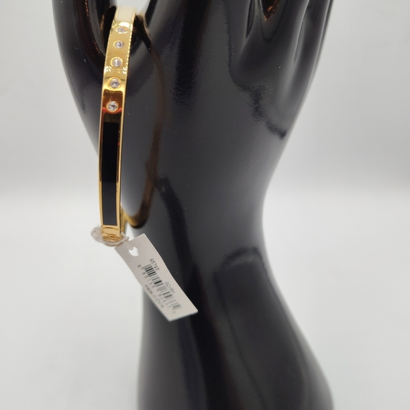 NWT Coach Gold Bangle Bracelet with CZ And Enamel Detail, Dust Bag Included - Picture 3 of 6